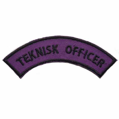 Teknisk officer lila båge kardborre 980606