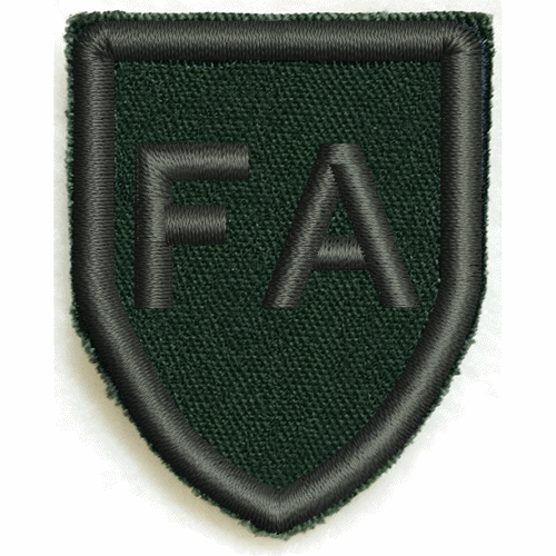 Gruppmärke sköld FA värmeklister 980193